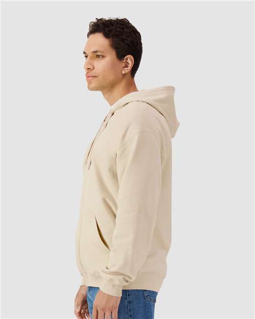 Gildan SF600, Unisex Softstyle Midweight Full-zip Hooded Sweatshirt, Sand