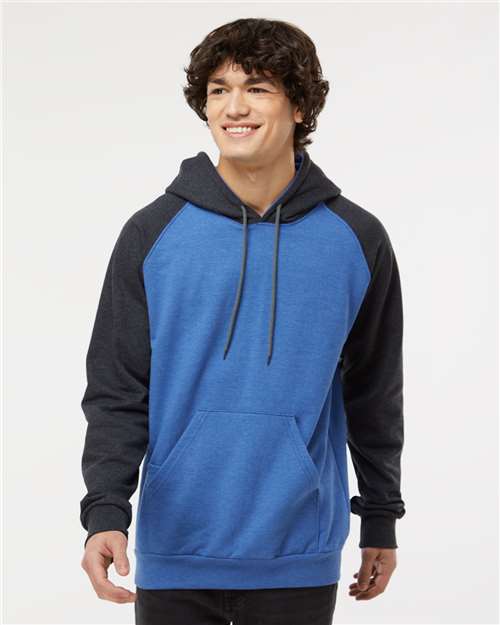 Fleece Raglan Hooded Sweatshirt - - 9363 Heather Royal Dark Charcoal 2XL 00139 14 oz and over Adult Blends Cotton - Over 50% Cotton - Ringspun Cuffed / Cuffs Drawstring Fleece Fleece - Premium - Hood Heavy (Over 6 oz) Hooded KF4042 King Fashion Long Sleeves Media Pocket Mens & Unisex No Visible Logos Pockets Polyester Raglans Ribbed Sweatshirts Sweatshirts & Fleece Tops