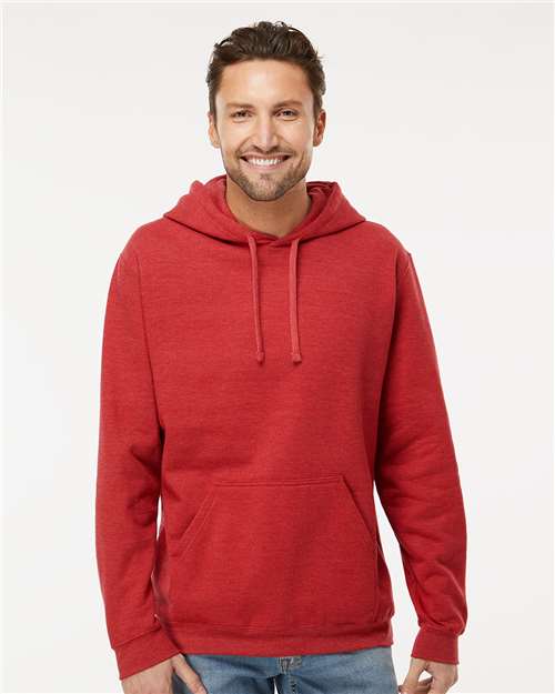 M&O 3320, Unisex Pullover Hoodie, Heather Red