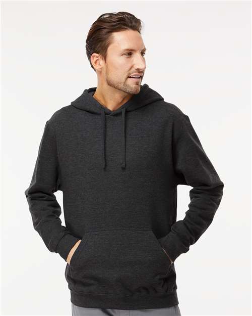 M&O 3320, Unisex Pullover Hoodie, Jet Black Heather