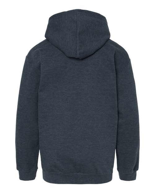 M&O 3322, Youth Fleece Pullover Hoodie, Heather Navy
