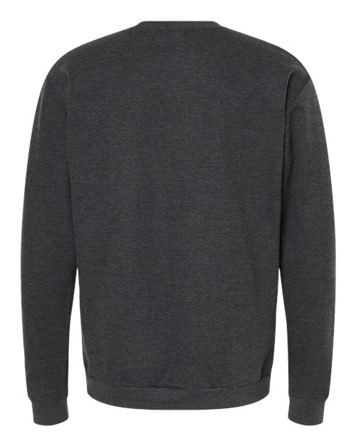 M&O 3340, Unisex Crewneck Fleece, Jet Black Heather