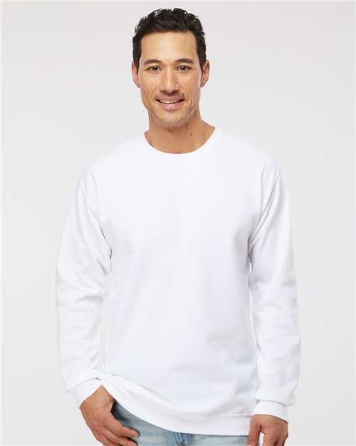 M&O 3340, Unisex Crewneck Fleece, White