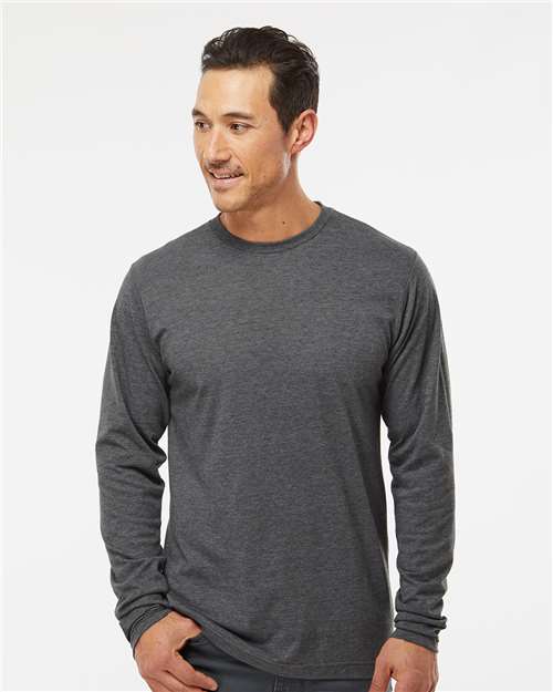 Poly-Blend Long Sleeve T-Shirt - - 9412 Heather Charcoal 00542 3520 6-6.9 oz Blends Cotton Cotton/Poly (50/50) Crewneck Fall Layering CA Fall Style Guide 2024 CA Long Sleeves M&O Mens & Unisex No Visible Logos Polyester - Over 50% Regular (5-6 oz) S&S Exclusive Brands Side Seams T-Shirts T-Shirts - Long Sleeve The Edit Styles we're loving CA Tops