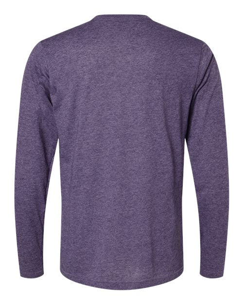 M&O 3520, Poly-blend Long Sleeve T-shirt, Heather Purple