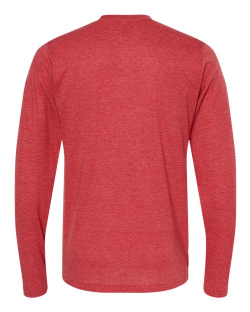 M&O 3520, Poly-blend Long Sleeve T-shirt, Heather Red