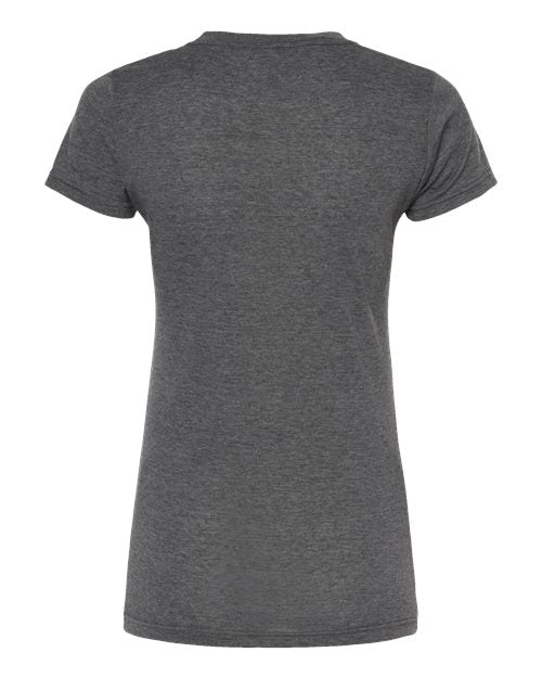 M&O 3540, Women's Deluxe Blend T-shirt, Heather Charcoal