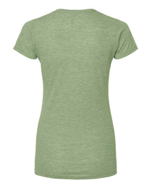 M&O 3540, Women's Deluxe Blend T-shirt, Heather Green