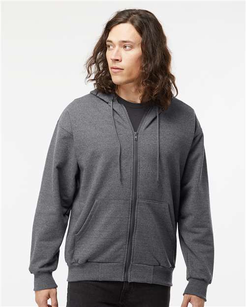 Full-Zip Hooded Sweatshirt - - 9385 Charcoal Mix S 00539 14 oz and over Adult Blends Cotton - Over 50% Cuffed / Cuffs Drawstring Fleece Fleece - Premium - Hood Full-Zips Heavy (Over 6 oz) Hooded KF9017 King Fashion Long Sleeves Lycra Mens & Unisex No Visible Logos Pockets Polyester Ribbed Sweatshirts Sweatshirts & Fleece Tops Zips