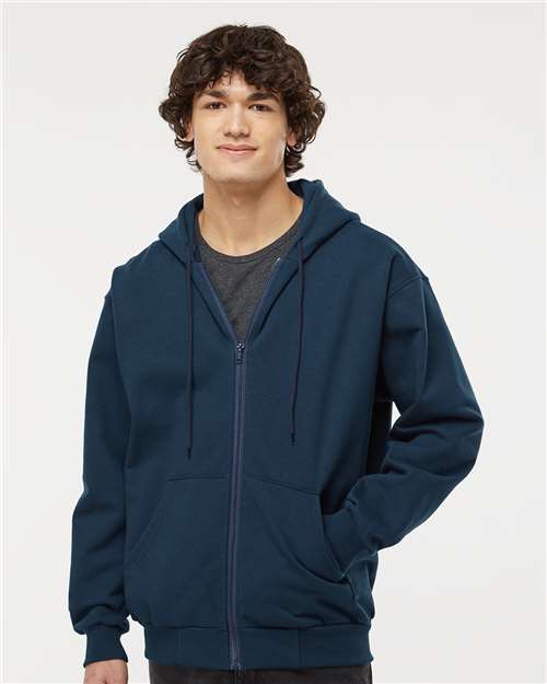 Full-Zip Hooded Sweatshirt - - 9385 Navy XL 00539 14 oz and over Adult Blends Cotton - Over 50% Cuffed / Cuffs Drawstring Fleece Fleece - Premium - Hood Full-Zips Heavy (Over 6 oz) Hooded KF9017 King Fashion Long Sleeves Lycra Mens & Unisex No Visible Logos Pockets Polyester Ribbed Sweatshirts Sweatshirts & Fleece Tops Zips