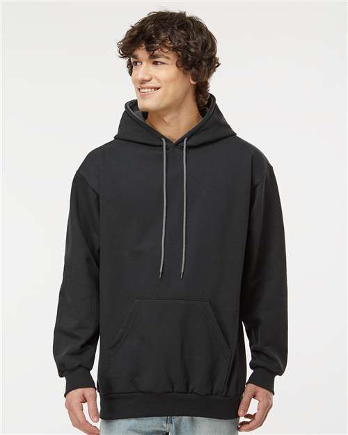 Two-Tone Hooded Sweatshirt - - 9418 Black Charcoal 2XL 01139 14 oz and over Adult Blends Cotton - Over 50% Cuffed / Cuffs Drawstring Fleece Fleece - Premium - Hood Heavy (Over 6 oz) Hooded KF9041 King Fashion Long Sleeves Lycra Mens & Unisex No Visible Logos Pockets Polyester Ribbed Sweatshirts Sweatshirts & Fleece Tops