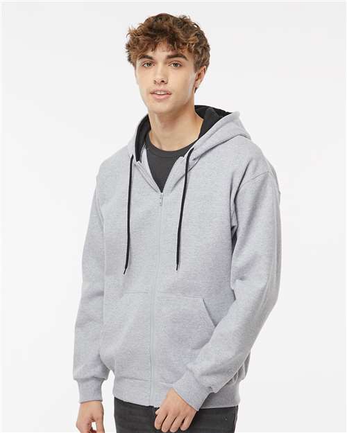 Full-Zip Sweatshirt - - 9420 Sport Grey Black 2XL 01239 14 oz and over Adult Blends Cotton - Over 50% Cuffed / Cuffs Drawstring Fleece Fleece - Premium - Crew Full-Zips Heavy (Over 6 oz) Hooded KF9047 King Fashion Long Sleeves Mens & Unisex No Visible Logos Pockets Polyester Ribbed Sweatshirts Sweatshirts & Fleece Tops Zips