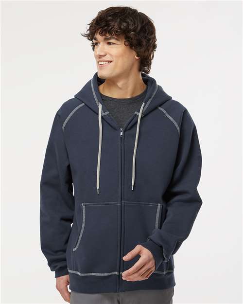 Extra Heavy Full-Zip Hooded Sweatshirt - - 9427 Navy 2XL 01439 14 oz and over Adult Blends Cotton - Over 50% Cotton - Ringspun Cotton/Poly (50/50) Cuffed / Cuffs Drawstring Fleece Fleece - Premium - Hood Full-Zips Heavy (Over 6 oz) Hooded Jackets King Fashion KP8017 Long Sleeves Mens & Unisex No Visible Logos Pockets Polyester Sweatshirts Sweatshirts & Fleece Tops Zips