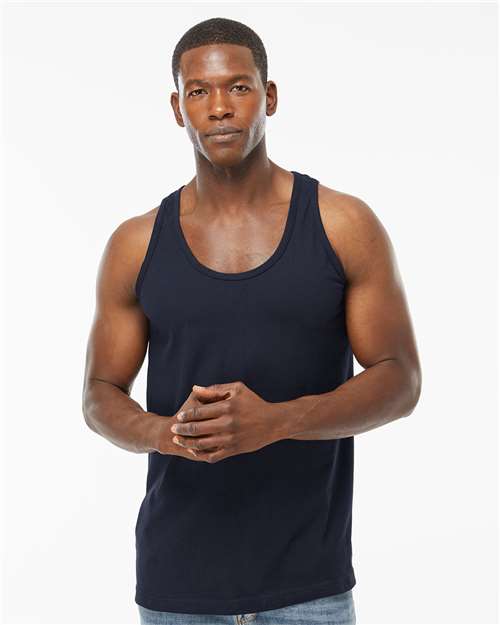 Tank Top - - 9432 Fine Navy 01342 4505 7-7.9 oz Adult Cotton - 100% Cotton - Ringspun Heavy (Over 6 oz) Jersey Knit M&O Mens & Unisex No Visible Logos Outdoor Workwear Sleeveless T-Shirts T-Shirts - Premium Tank Tops The Edit - Summer Staples CA Tops Tubular Y2K Fashion Trends