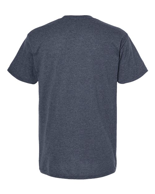 M&O 4800, Men's Gold Soft Touch T-shirt, Heather Navy