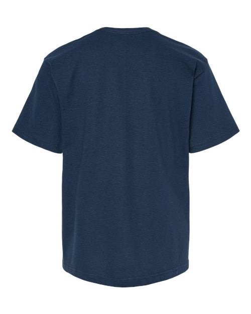M&O 4850, Youth Gold Soft Touch T-shirt, Deep Navy