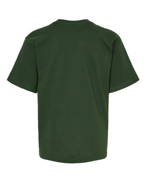 M&O 4850, Youth Gold Soft Touch T-shirt, Forest Green