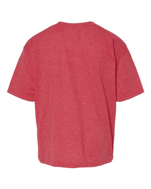 M&O 4850, Youth Gold Soft Touch T-shirt, Heather Red