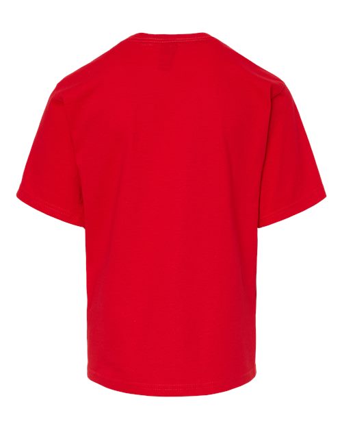 M&O 4850, Youth Gold Soft Touch T-shirt, Deep Red