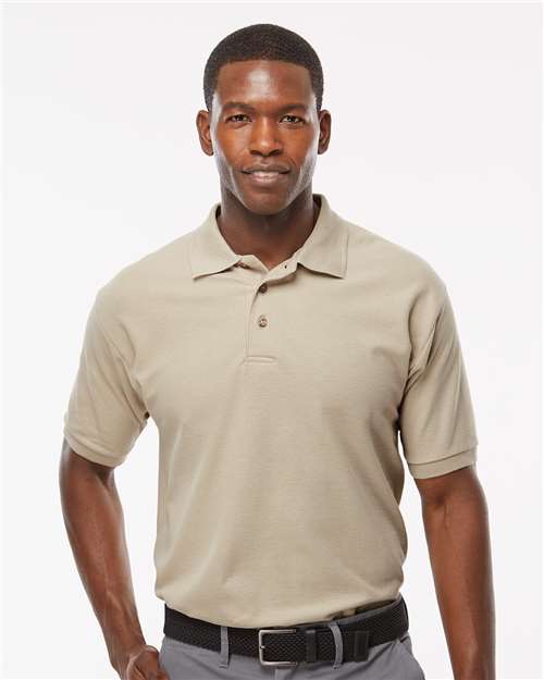 M&O 7002, Ring-spun Piqué Polo, Sand