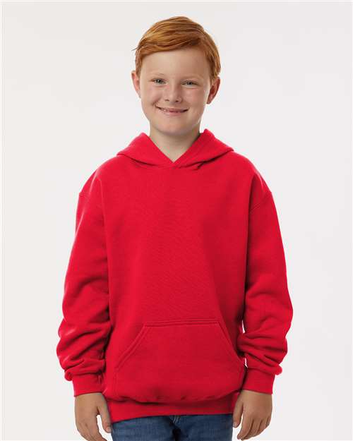 M&O 3322, Youth Fleece Pullover Hoodie, Red
