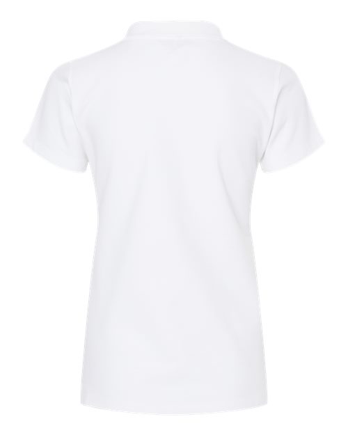 M&O 7600, Women's Ringspun Pique Polo, White