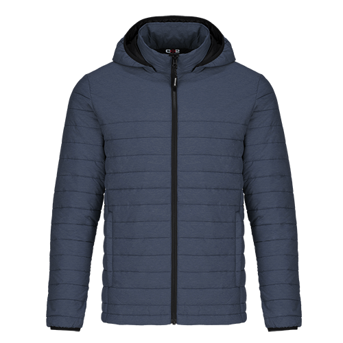 L00931 - Yukon - Ladies Puffy Jacket w/ Detachable Hood Navy Heather 931 Ladies Muskoka Trail Women yukon
