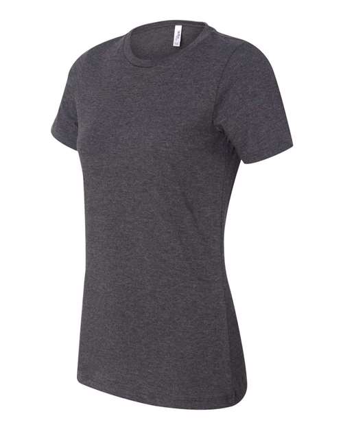 BELLA + CANVAS 6400CVC, Women’s Relaxed Fit Heather Cvc Tee, Dark Grey Heather