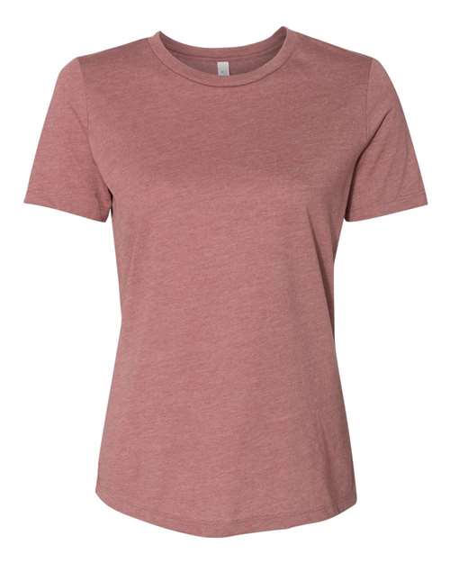 BELLA + CANVAS 6400CVC, Women’s Relaxed Fit Heather Cvc Tee, Heather Mauve
