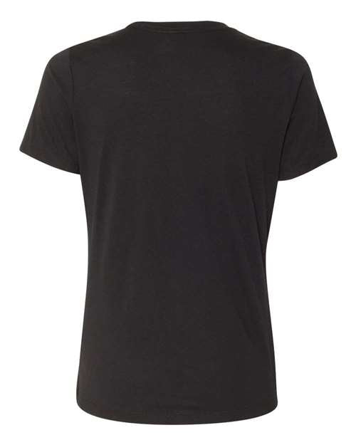 BELLA + CANVAS 6413, Women’s Relaxed Fit Triblend Tee, Solid Black Triblend