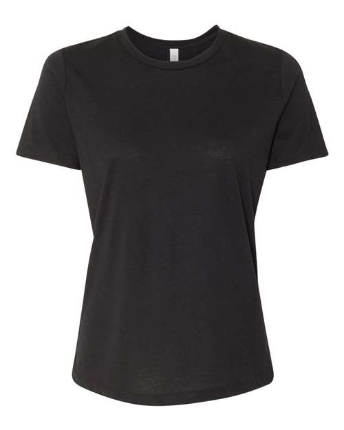 BELLA + CANVAS 6413, Women’s Relaxed Fit Triblend Tee, Solid Black Triblend