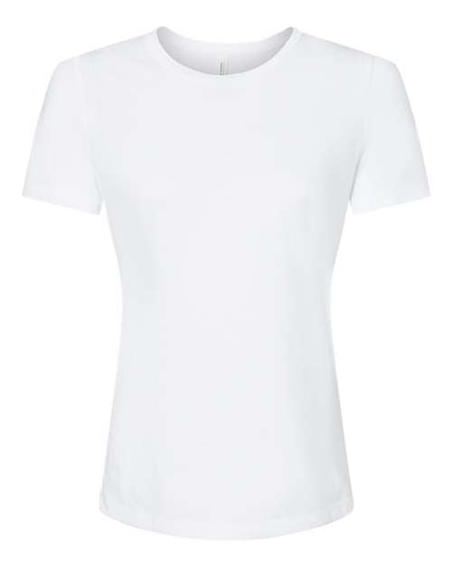 BELLA + CANVAS 6413, Women’s Relaxed Fit Triblend Tee, Solid White Triblend