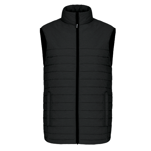 L00935 - Inuvik - Men's Puffy Vest Black Charcoal Heather 935 adult mens Muskoka Trail