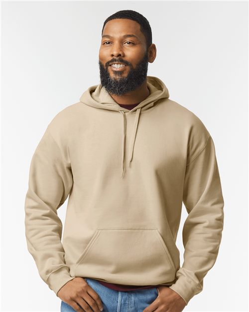 Gildan SF500 Unisex Softstyle® Midweight Hooded Sweatshirt Cotton Cotton-Poly Blend Fleece Hooded Insulated Jersey Midweight Moisture-Wicking Outerwear Pocket Polyester Regular Fit Spandex Sport / Athletic Super Heavyweight Sweatshirts & Fleece Tear-Away Label Tops Womens Womens Tops