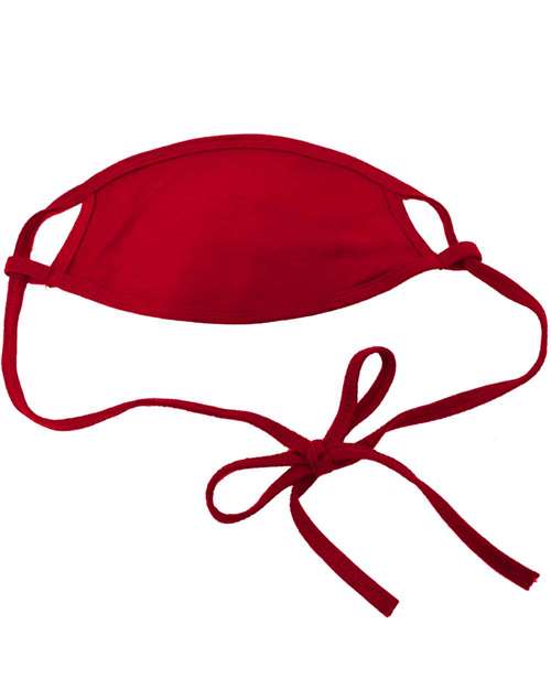 M&O 1004, 100% Cotton Antimicrobial Triple Layer Adjustable Mask, Red