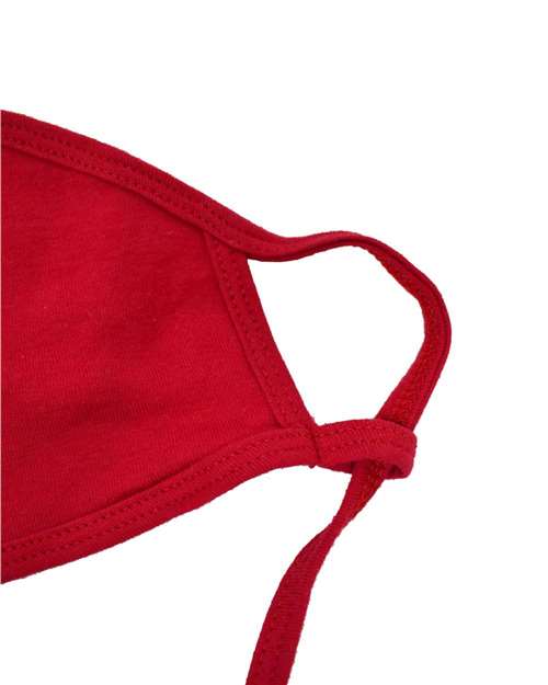 M&O 1004, 100% Cotton Antimicrobial Triple Layer Adjustable Mask, Red