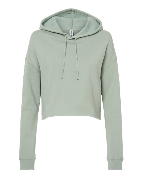 Independent Trading Co. AFX64CRP, Women’s Lightweight Crop Hooded Sweatshirt, Sage
