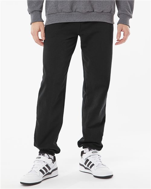 Pocketed Sweatpants with Elastic Cuffs - - 9413 00839 14 oz and over Adult Blends Bottoms Classic & Joggers Cotton - Over 50% Cuffed / Cuffs Drawstring Fleece Heavy (Over 6 oz) KF9012 King Fashion Loungewear Mens & Unisex No Visible Logos Pockets Polyester Side Seams Sweatpants