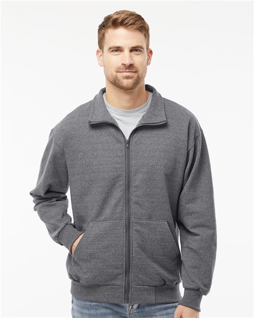 Full-Zip Sweatshirt - - 9415 00939 14 oz and over Adult Blends Cotton - Over 50% Cuffed / Cuffs Fleece Fleece - Premium - Crew Full-Zips Heavy (Over 6 oz) KF9016 King Fashion Long Sleeves Mens & Unisex Mock Collar No Visible Logos Pockets Polyester Ribbed Sweatshirts Sweatshirts & Fleece Tops Zips