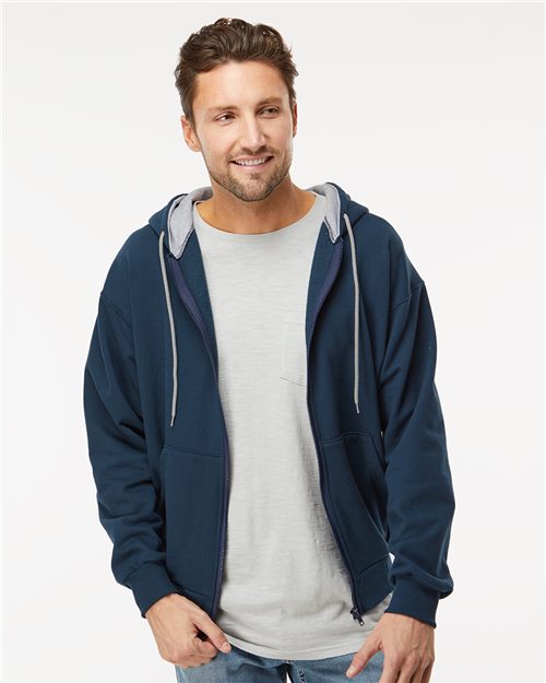 Full-Zip Sweatshirt - - 9420 01239 14 oz and over Adult Blends Cotton - Over 50% Cuffed / Cuffs Drawstring Fleece Fleece - Premium - Crew Full-Zips Heavy (Over 6 oz) Hooded KF9047 King Fashion Long Sleeves Mens & Unisex No Visible Logos Pockets Polyester Ribbed Sweatshirts Sweatshirts & Fleece Tops Zips