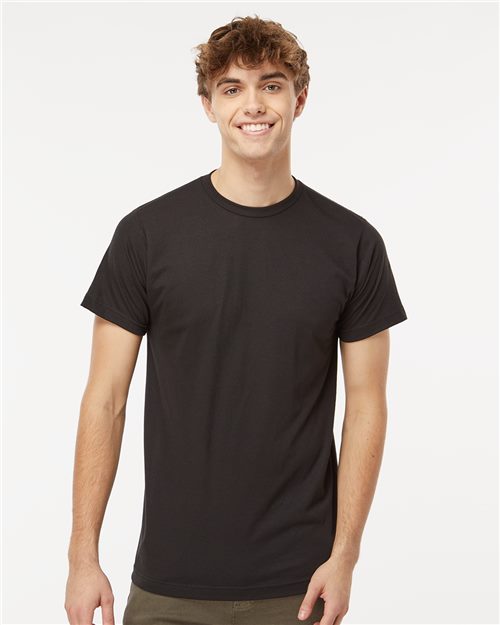 Deluxe Blend T-Shirt - - 9421 00842 3541 6-6.9 oz Adult Cotton Cotton - Ringspun Crewneck Fall Style Guide 2024 CA Festival Season M&O Mens & Unisex No Visible Logos Polyester - Over 50% Regular (5-6 oz) S&S Exclusive Brands Short Sleeves Side Seams T-Shirts T-Shirts - Premium Tops