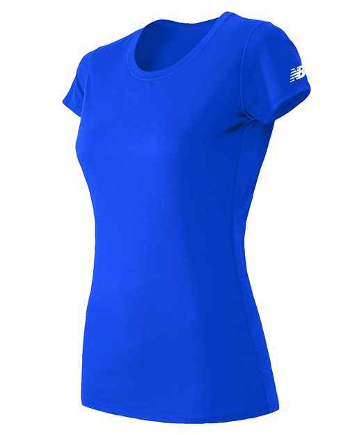 Women's Performance T-Shirt - - 9426 01261 Activewear Athletics Closeout Moisture-Management New Balance Performance Polyester Polyester - 100% Short Sleeves T-Shirts T-Shirts - Premium Tops Visible Logos Womens WT81036P