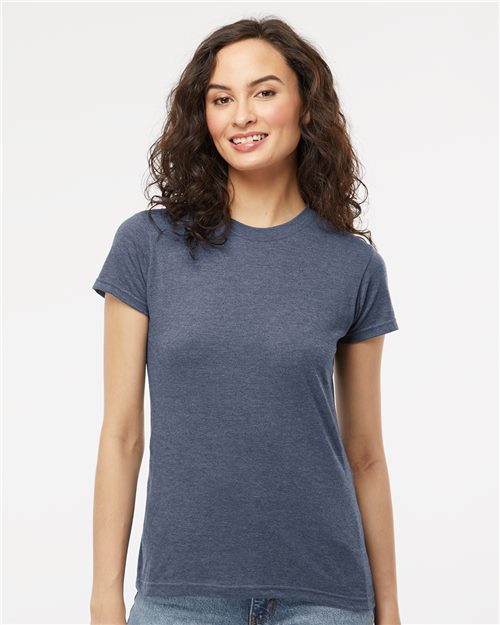 Women's Fine Jersey T-Shirt - - 9433 01442 4513 7-7.9 oz Adult Cotton - 100% Cotton - Combed Cotton - Ringspun Crewneck Heavy (Over 6 oz) Jersey Knit M&O No Visible Logos Short Sleeves Side Seams T-Shirts T-Shirts - Premium Tops Womens