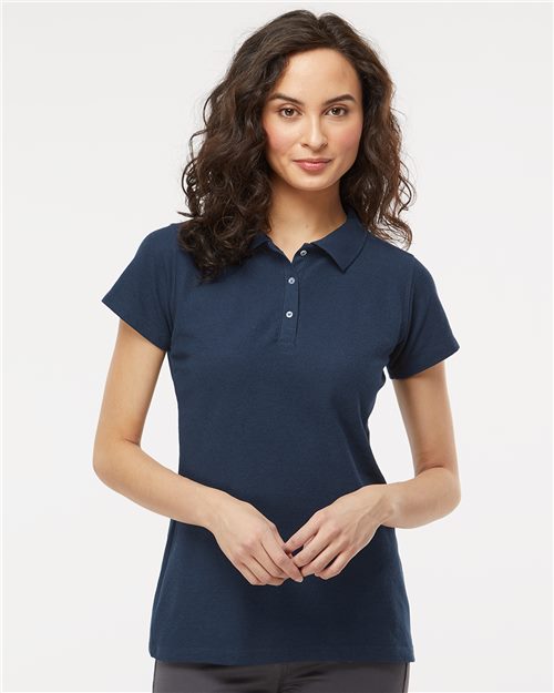 Women's Soft Touch Polo - - 9542 03242 11-11.9 oz 7007 Adult Cotton Cotton/Poly (50/50) Heavy (Over 6 oz) M&O No Visible Logos Pique Polos Polos & Knits S&S Exclusive Brands Self Collar Short Sleeves Side Seams Sport Shirts Tops Womens