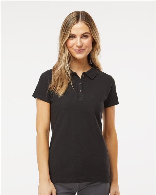 Women's Ringspun Pique Polo - - 9547 03342 11-11.9 oz 7600 Adult Cotton Cotton - 100% Cotton - Ringspun Heavy (Over 6 oz) M&O No Visible Logos Polos Polos & Knits Preshrunk S&S Exclusive Brands Short Sleeves Side Seams Sport Shirts Tops Welt Collar Womens