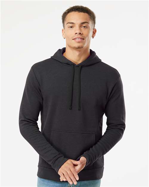 Next Level 9302, Unisex Malibu Hoodie Sweatshirt, Heather Black