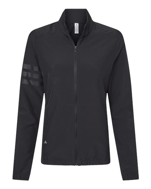 Adidas A268, Women's Wind Resistant Full-zip Jacket, Black/ Black