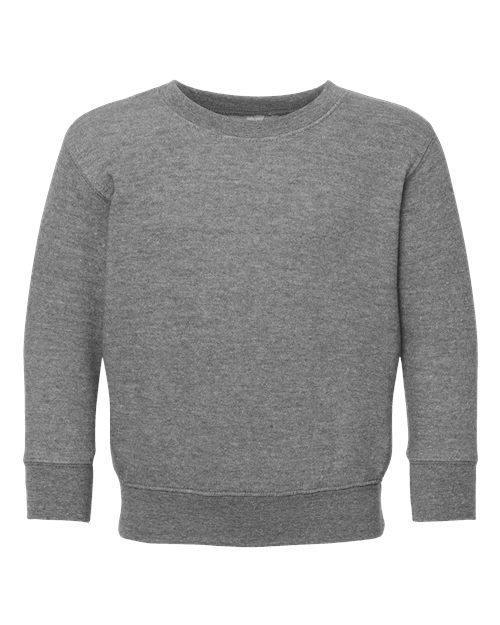 Rabbit Skins 3317, Toddler Fleece Crewneck Sweatshirt, Granite Heather
