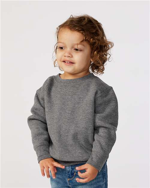 Rabbit Skins 3317, Toddler Fleece Crewneck Sweatshirt, Granite Heather