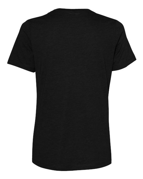 BELLA + CANVAS 6400CVC, Women’s Relaxed Fit Heather Cvc Tee, Solid Black Blend